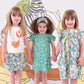 DRESS - KIDS - LEAF PRINT - LAURA