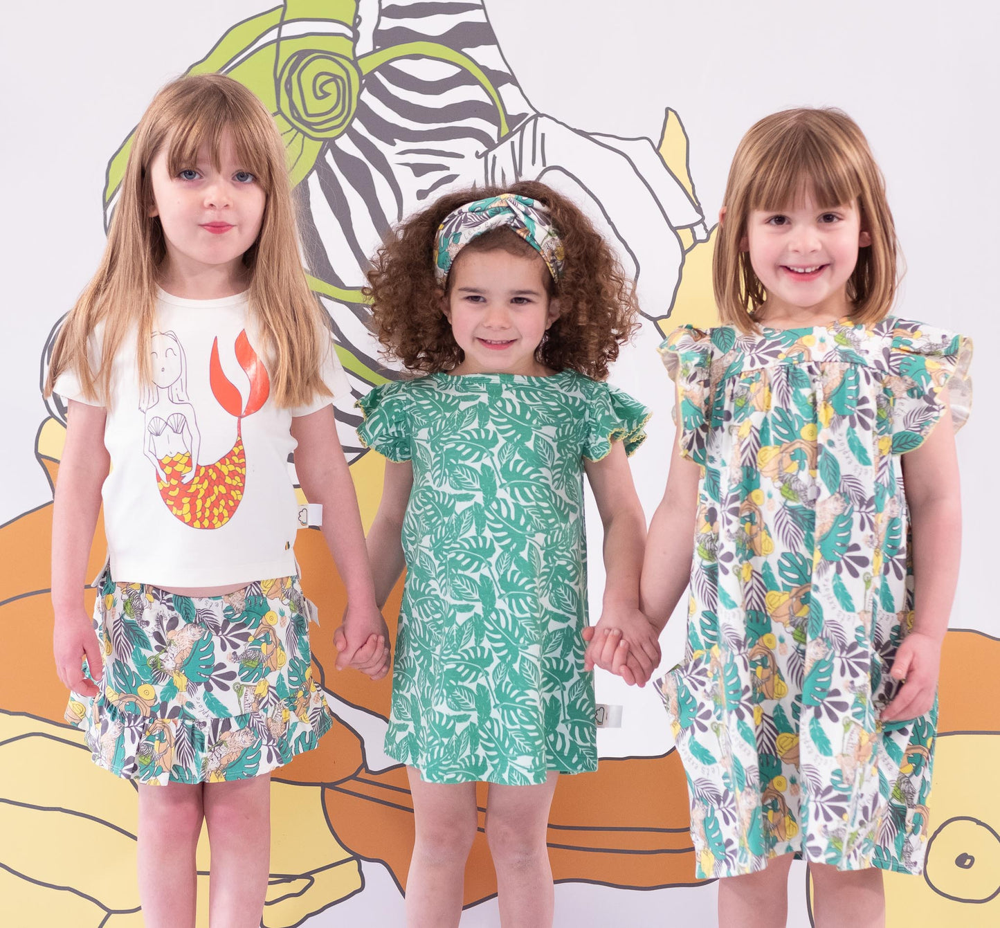 DRESS - KIDS - LEAF PRINT - LAURA