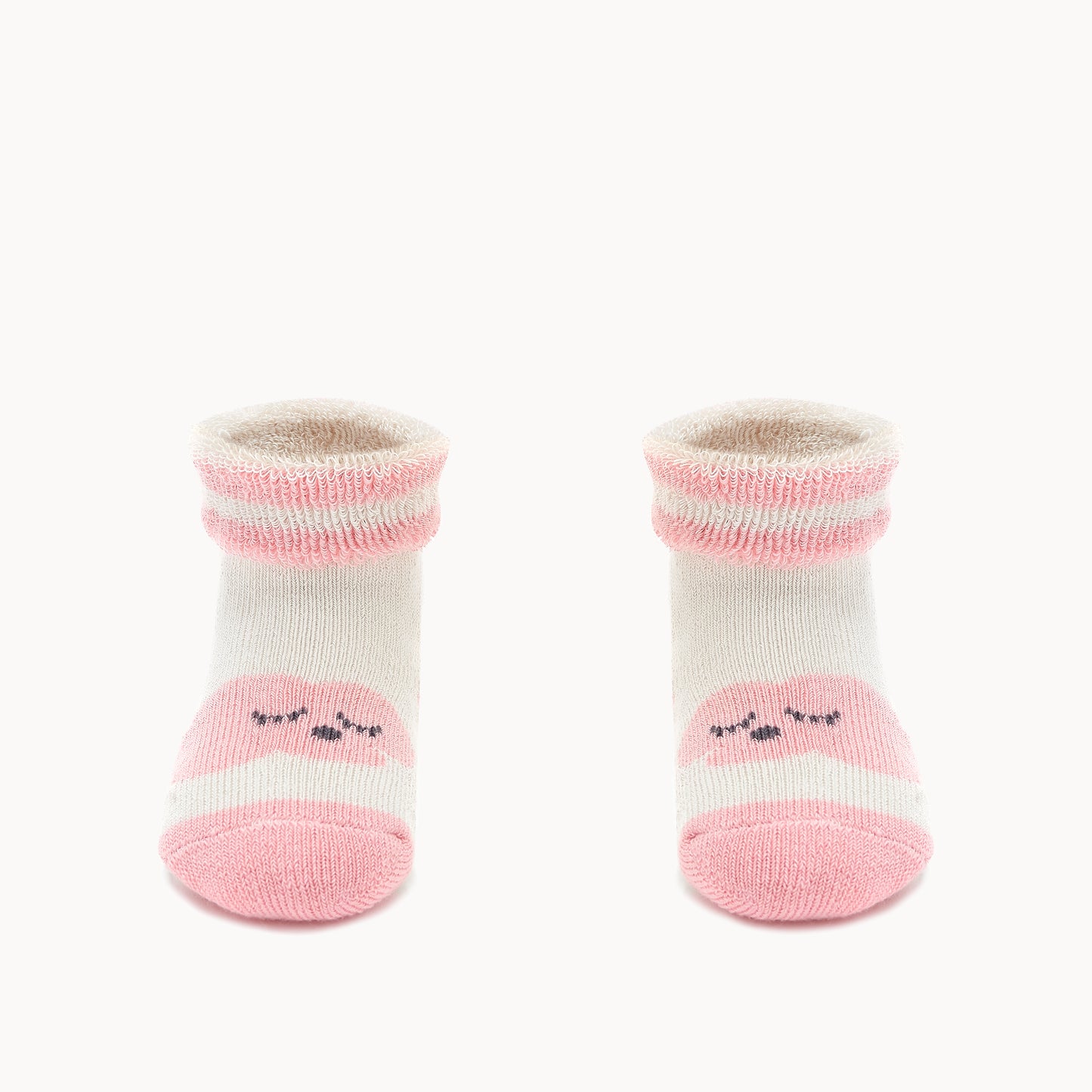 BOOTIE SOCKS - BABY - PINK - HAPPY