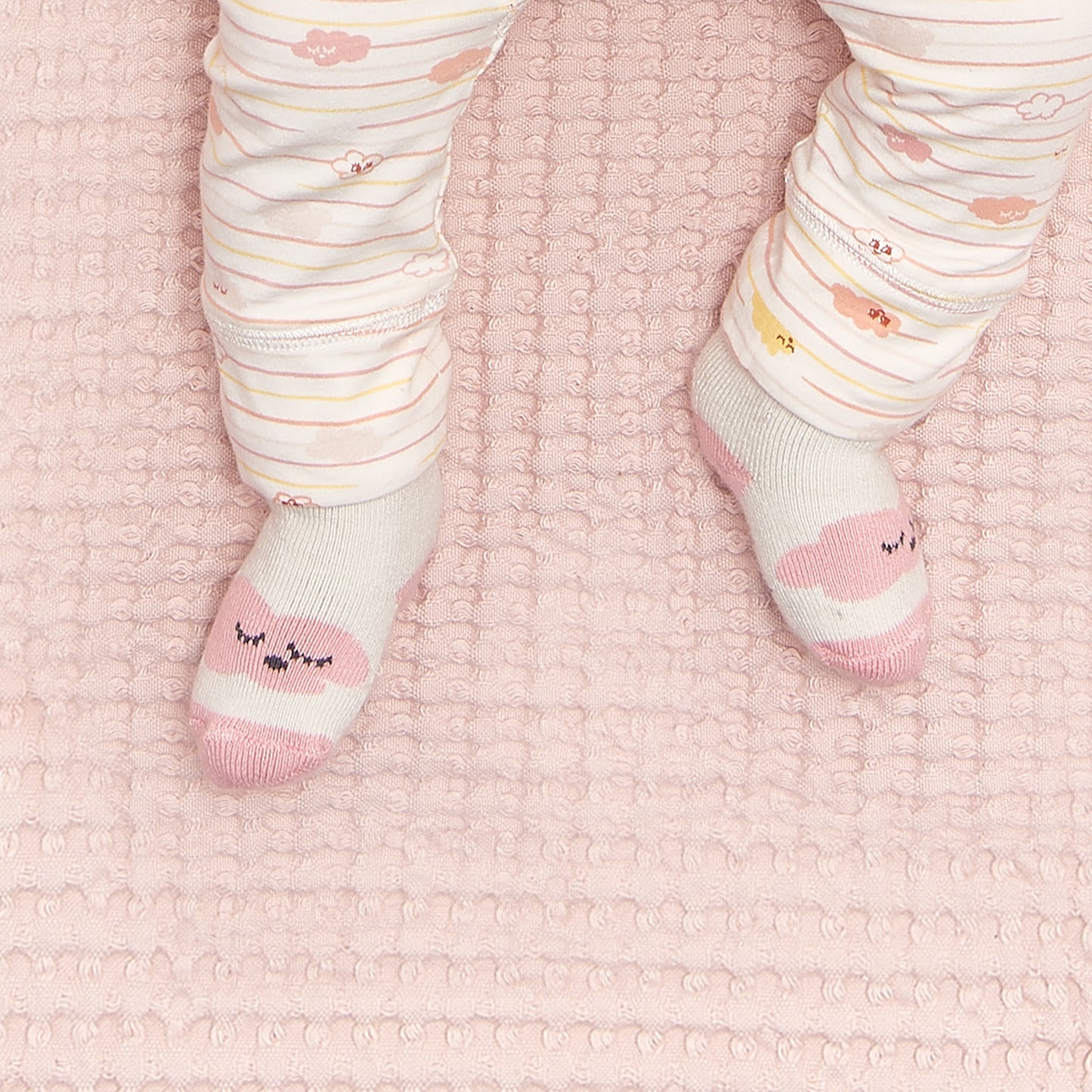 BOOTIE SOCKS - BABY - PINK - HAPPY