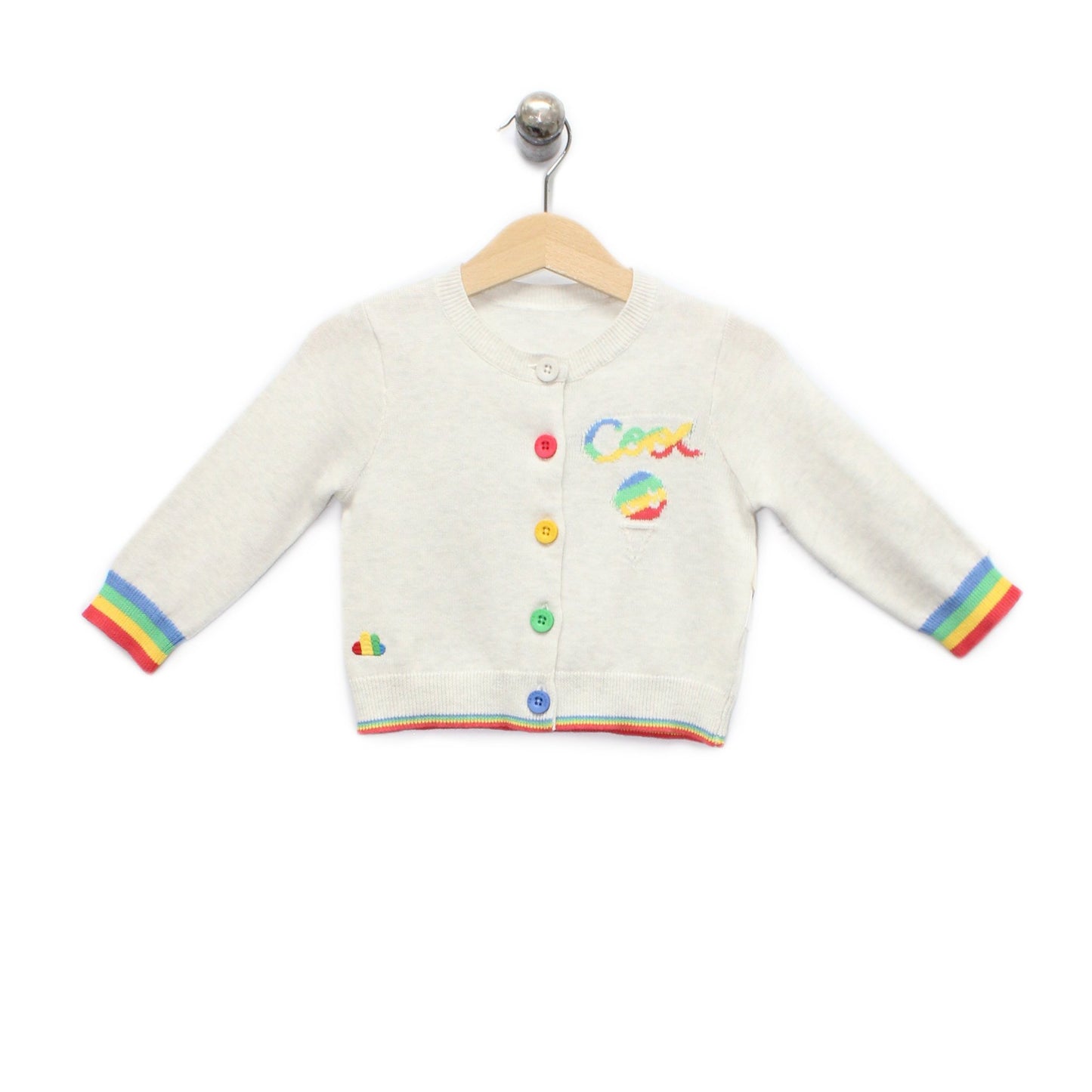 CARDIGAN - BABY - RAINBOW COMBO - CABOT