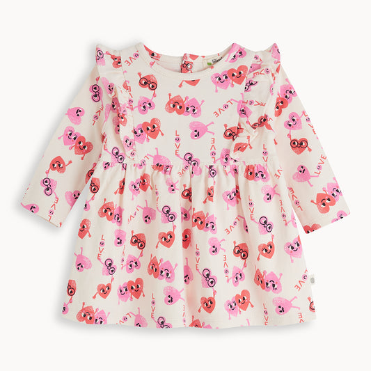 DRESS - BABY - HEARTS PRINT - CANDY