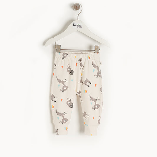 PANTS - BABY - BABY DEER PRINT - CONKER