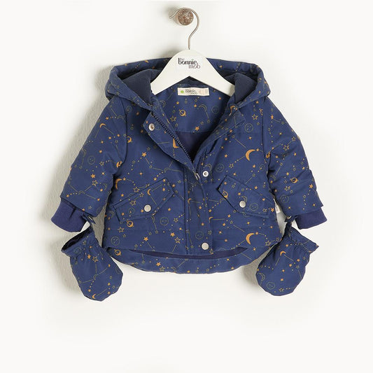 HOODED COAT - BABY - NAVY - ORBIT